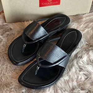 NIB Cole Haan Nike Air Rio Black Thong Sandal